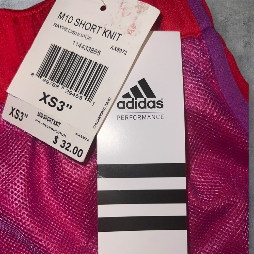 NWT Adidas Women's Pink and Purple Shorts‎ - Picture 2 of 3